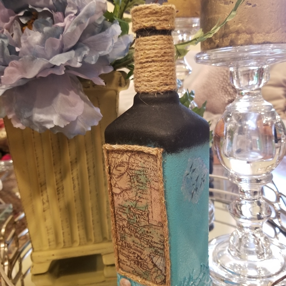 Bottle hand painted